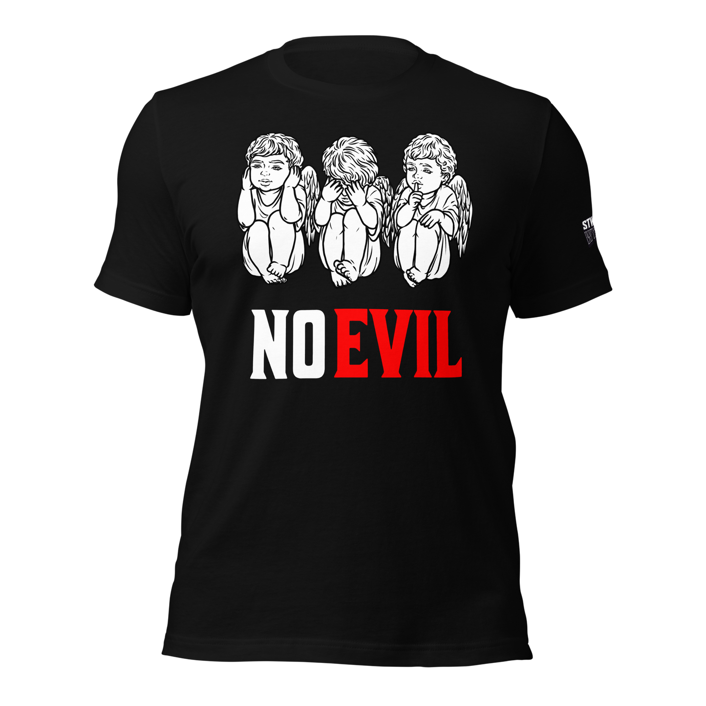 No Evil Unisex T-shirt (White Lettering)