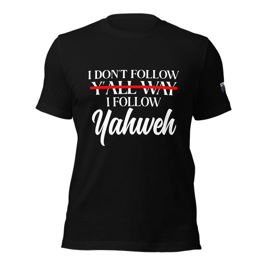 Yahweh Unisex T-shirt (White Lettering)