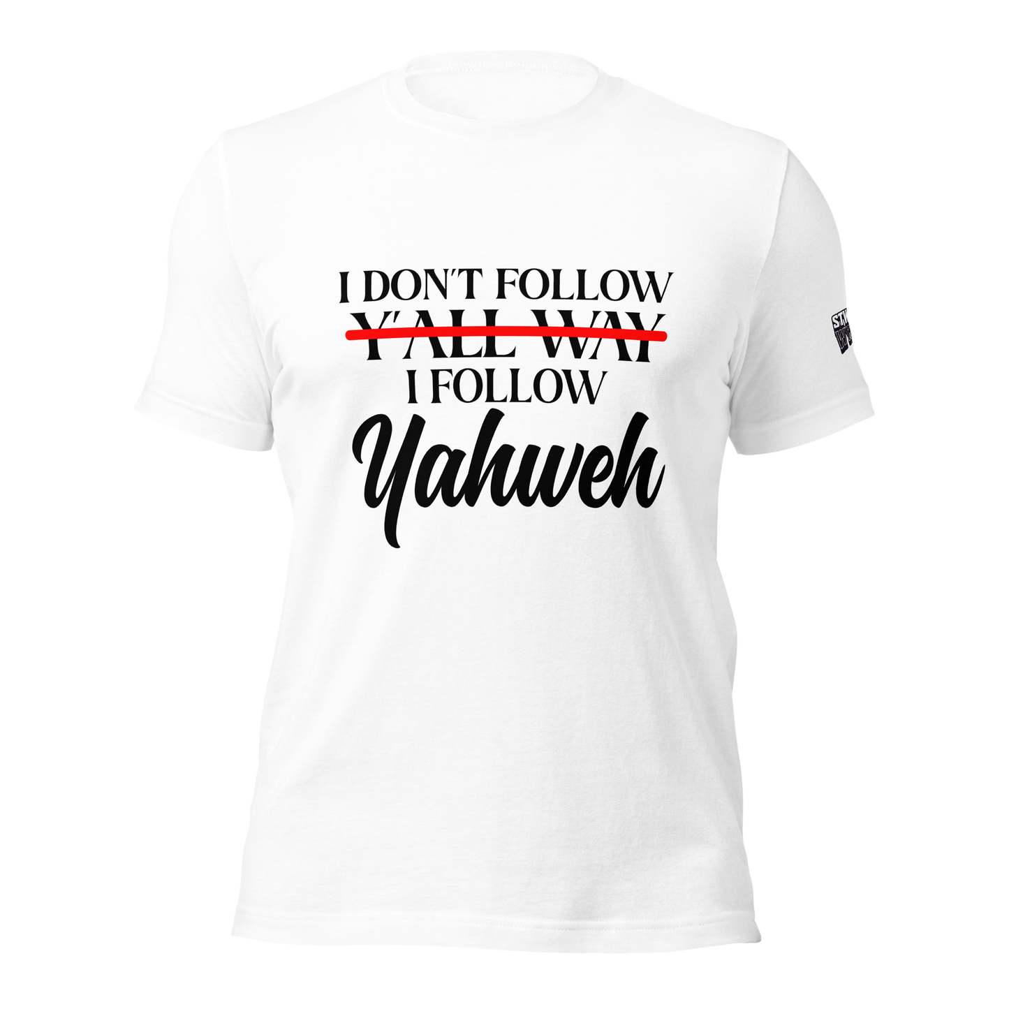 Yahweh Unisex T-shirt (Blacking Lettering)